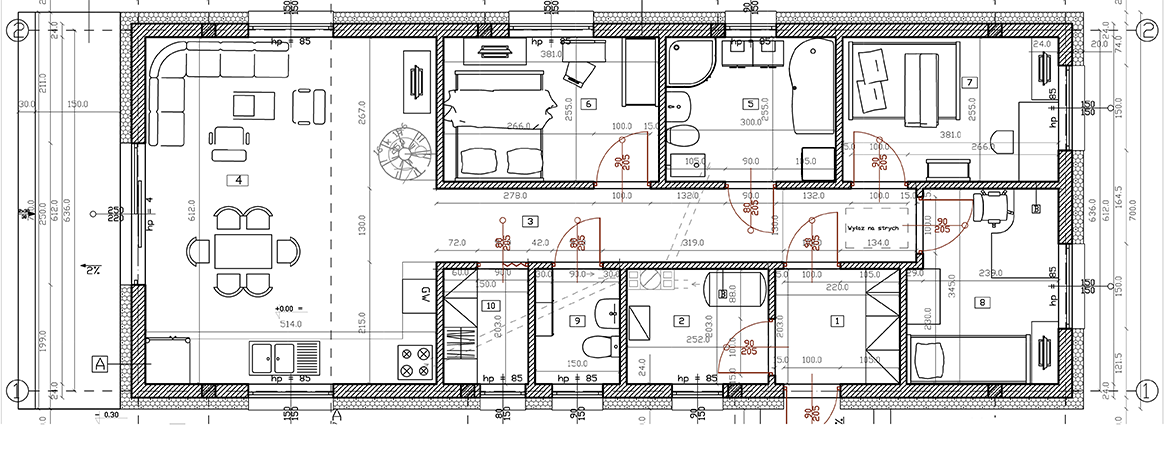 Nowoczesne domy parterowe do 120m2